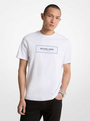 Michael Kors Logo Cotton Białe | SN-MK27942