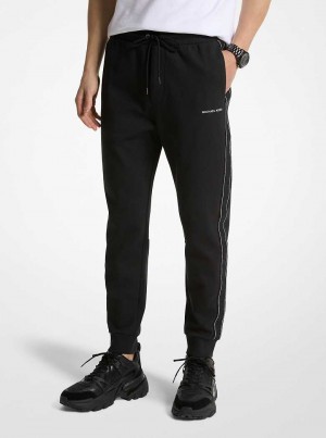 Michael Kors Logo Tape Cotton Czarne | SN-MK27963