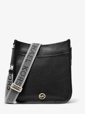 Michael Kors Luisa Large Pebbled Leather Czarne | SN-MK27273