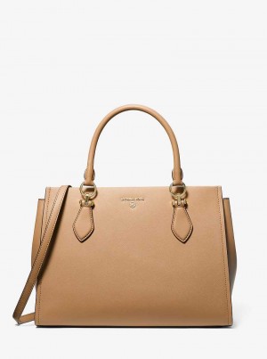 Michael Kors Marilyn Large Saffiano Leather Brązowe | SN-MK27301