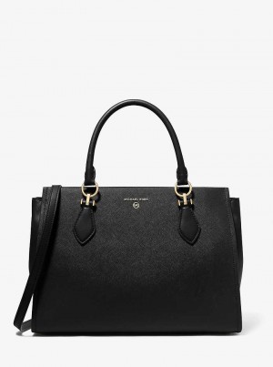 Michael Kors Marilyn Large Saffiano Leather Czarne | SN-MK27302