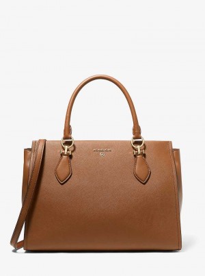 Michael Kors Marilyn Large Saffiano Leather Brązowe | SN-MK27303