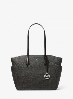 Michael Kors Marilyn Medium Logo Czarne | SN-MK26895