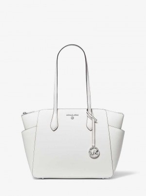 Michael Kors Marilyn Medium Saffiano Leather Białe | SN-MK26907