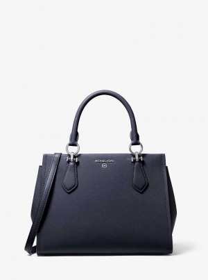 Michael Kors Marilyn Medium Saffiano Leather Granatowe | SN-MK27316