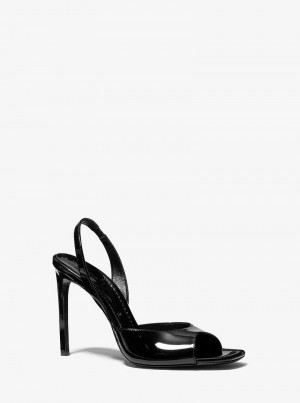 Michael Kors Marisa Patent Leather Czarne | SN-MK27557