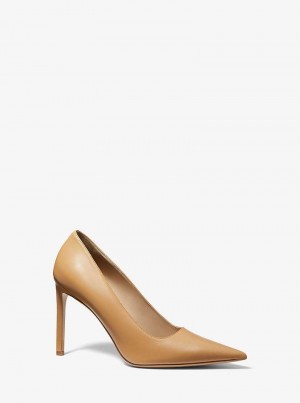 Michael Kors Martine Leather Brązowe | SN-MK27627
