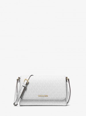 Michael Kors Medium Logo Convertible Białe | SN-MK27129