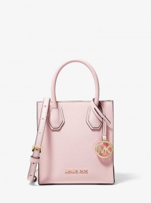 Michael Kors Mercer Extra-Small Pebbled Leather Różowe | SN-MK26872