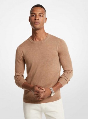 Michael Kors Merino Wool Ciemny Brązowe | SN-MK28058