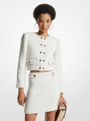 Michael Kors Metallic Tweed Beżowe | SN-MK26582