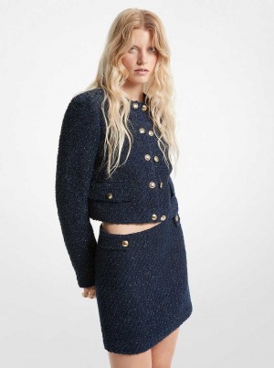 Michael Kors Metallic Tweed Niebieskie | SN-MK26578