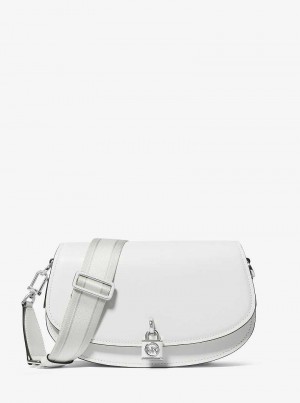 Michael Kors Mila Medium Leather Białe | SN-MK27203