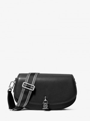 Michael Kors Mila Medium Leather Czarne | SN-MK27202