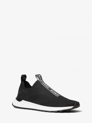 Michael Kors Miles Stretch Knit Slip-on Czarne | SN-MK28222