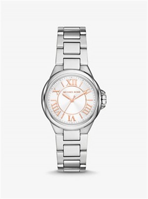 Michael Kors Mini Camille Silver-Tone Watch Srebrne | SN-MK28342