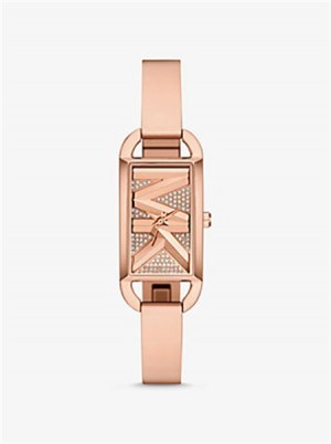 Michael Kors Mini Empire Pavé Gold-Tone Bangle Watch Złote | SN-MK28307
