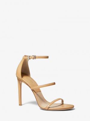 Michael Kors Nadege Leather Brązowe | SN-MK27539
