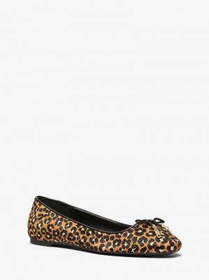 Michael Kors Nori Leopard Print Calf Hair Czarne | SN-MK27706