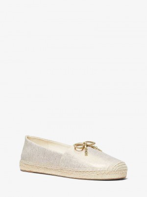 Michael Kors Nori Metallic Linen Złote | SN-MK27688