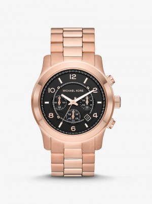 Michael Kors Oversized Runway Rose Gold-Tone Różowe Złote | SN-MK28279