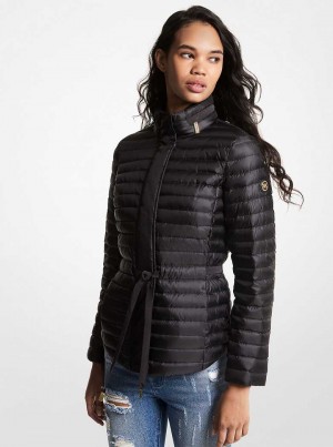 Michael Kors Packable Nylon Czarne | SN-MK26591