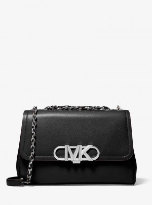 Michael Kors Parker Extra-Large Leather Czarne | SN-MK27083