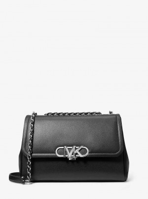 Michael Kors Parker Extra-Large Leather Czarne | SN-MK27106