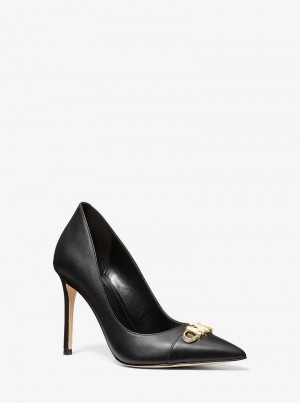 Michael Kors Parker Leather Czarne | SN-MK27631