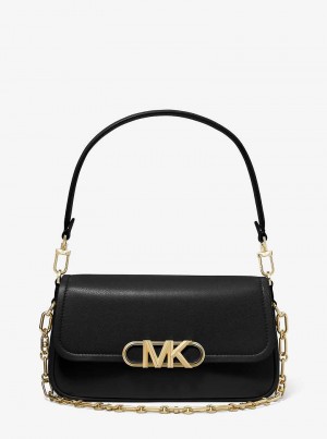 Michael Kors Parker Medium Leather Czarne | SN-MK26951
