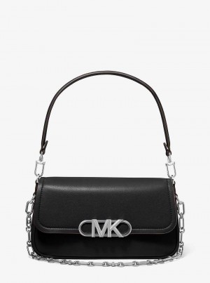Michael Kors Parker Medium Leather Czarne | SN-MK27039