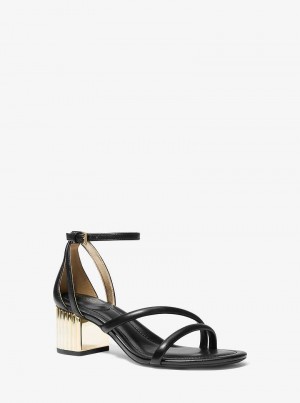 Michael Kors Porter Leather Mid Czarne | SN-MK27605