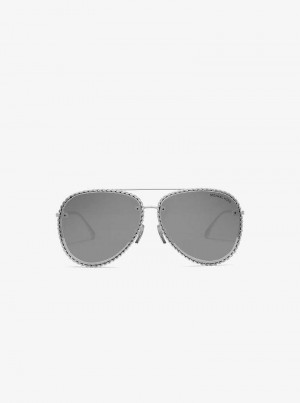 Michael Kors Portofino Srebrne | SN-MK27905