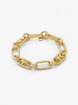 Michael Kors Precious Metal-Plated Brass Chain Link Złote | SN-MK27716