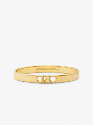 Michael Kors Precious Metal-Plated Brass Empire Logo Złote | SN-MK27739