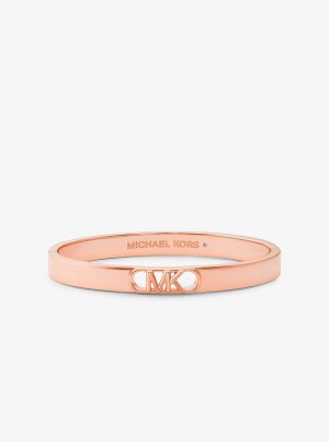 Michael Kors Precious Metal-Plated Brass Empire Logo Różowe Złote | SN-MK27751