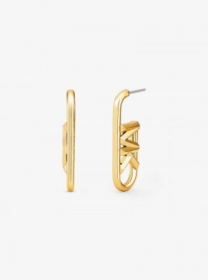 Michael Kors Precious Metal-Plated Brass Empire Logo Złote | SN-MK27766