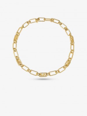 Michael Kors Precious Metal-Plated Brass Chain Link Złote | SN-MK27797