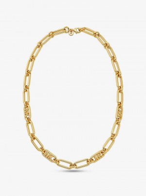 Michael Kors Precious Metal-Plated Brass Chain Link Złote | SN-MK27827
