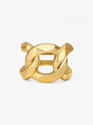Michael Kors Precious Metal-Plated Brass Curb-Link Złote | SN-MK27841