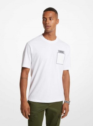 Michael Kors Printed Cotton Białe | SN-MK27937