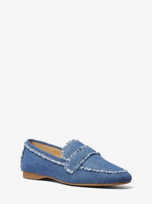 Michael Kors Regan Flex Frayed Denim Niebieskie | SN-MK27680