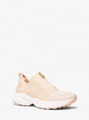 Michael Kors Sami Scuba and Mesh Zip-Up Różowe | SN-MK27434