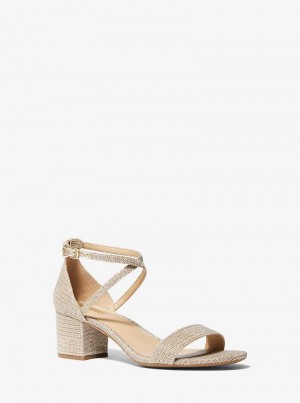 Michael Kors Serena Flex Glitter Chain-Mesh Złote | SN-MK27540