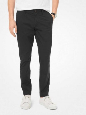 Michael Kors Skinny-Fit Stretch-Cotton Czarne | SN-MK28023