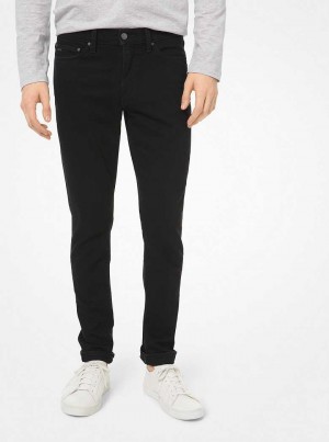 Michael Kors Skinny-Fit Stretch-Cotton Czarne | SN-MK28031