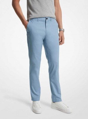 Michael Kors Slim-Fit Cotton Blend Głęboka Niebieskie | SN-MK28019