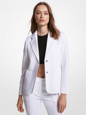 Michael Kors Stretch Crepe Białe | SN-MK26640