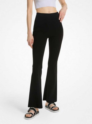Michael Kors Stretch Knit Flared Czarne | SN-MK26536