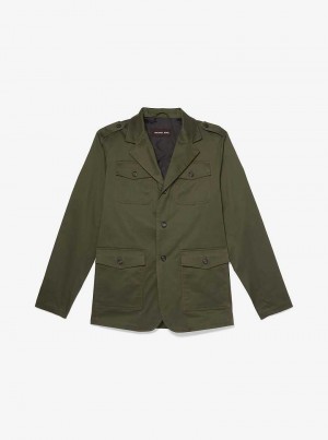 Michael Kors Stretch Organic Cotton Ciemny Zielone | SN-MK28097